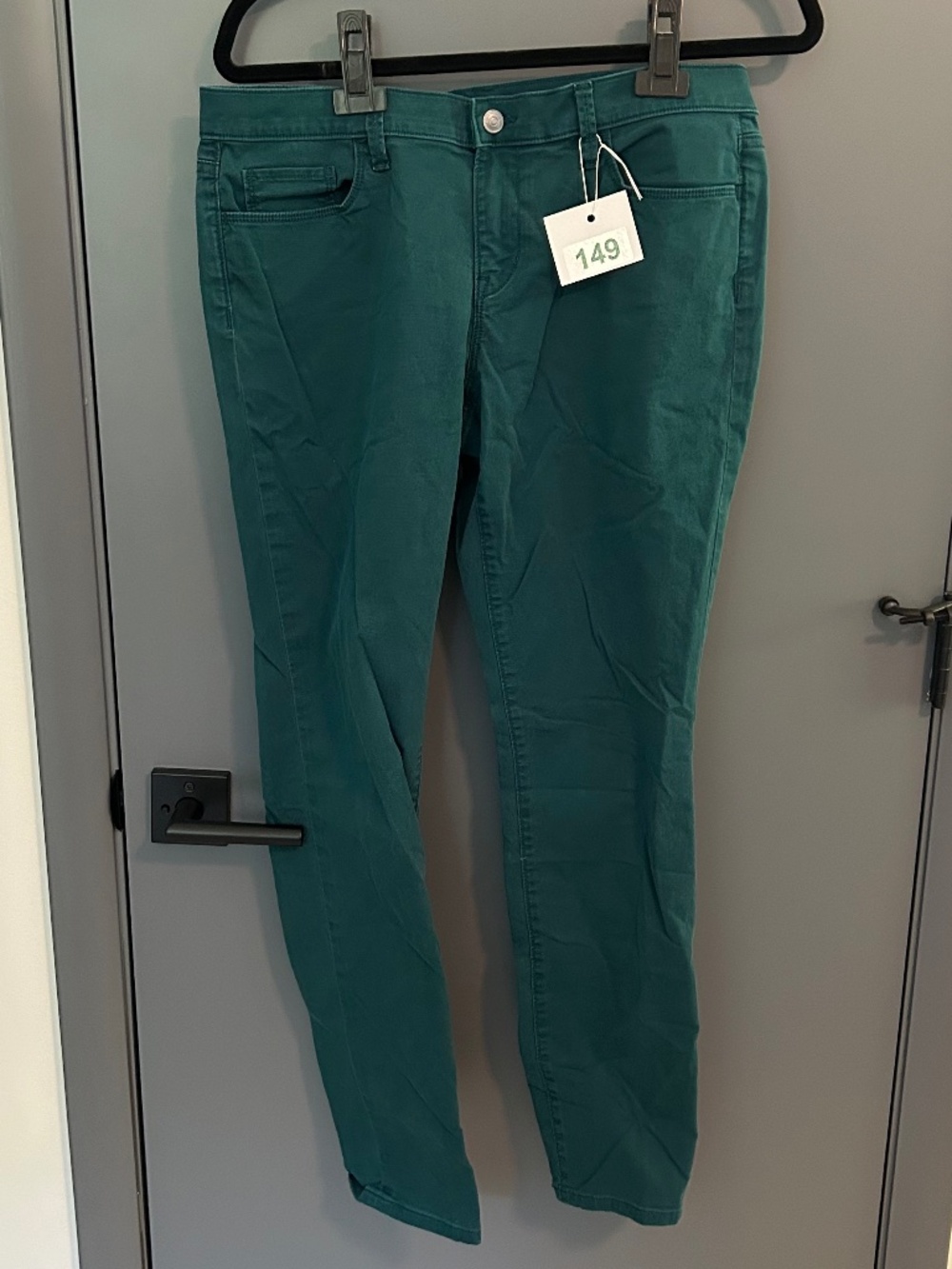 149 LOFT Teal Green Skinny Jeans